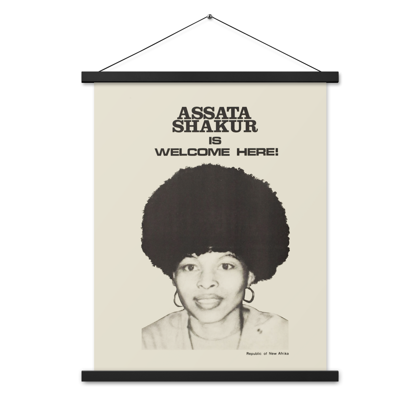 Assata is Welcome Here Vintage Poster with Hanger