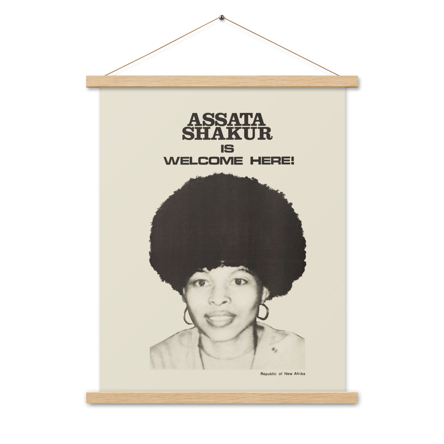 Assata is Welcome Here Vintage Poster with Hanger