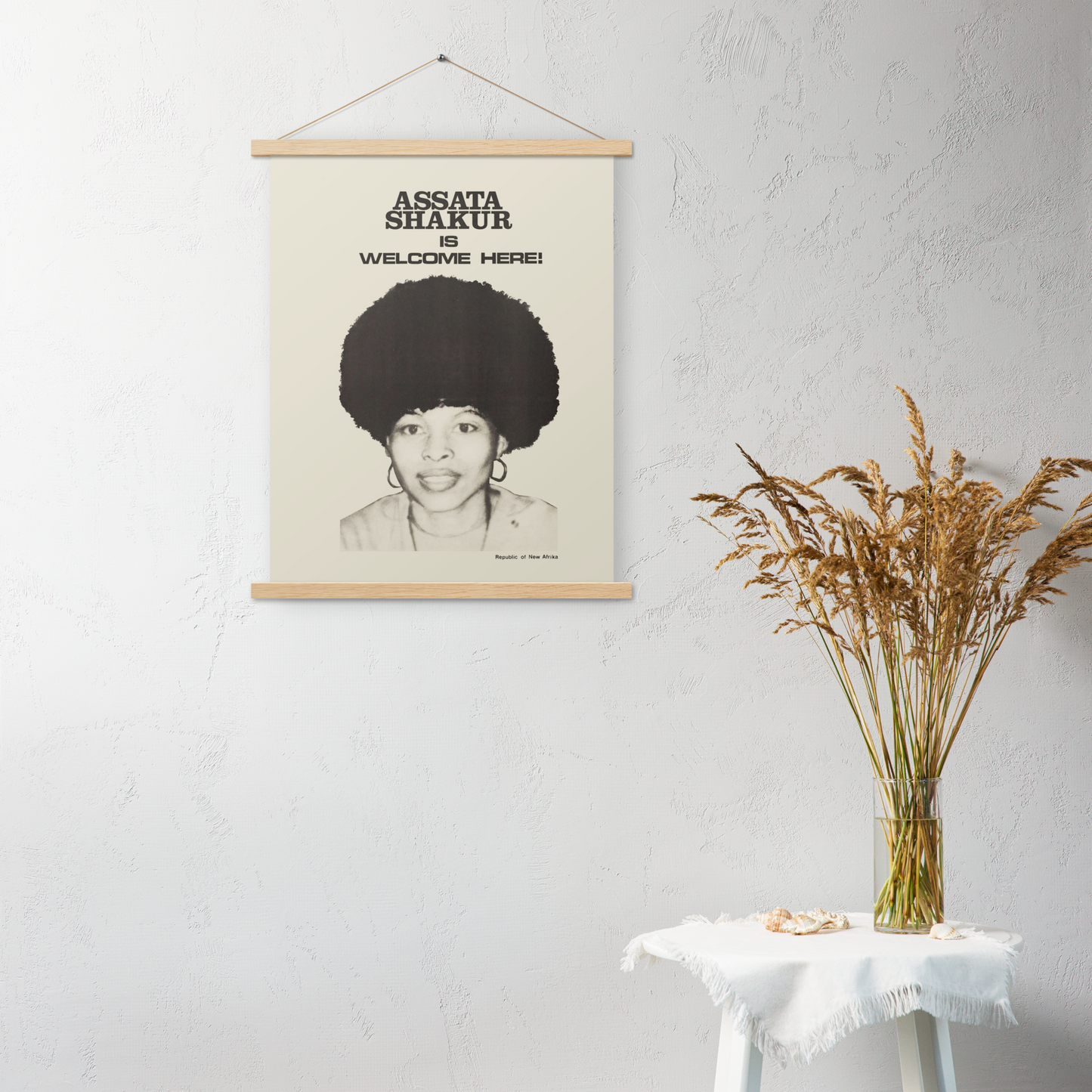 Assata is Welcome Here Vintage Poster with Hanger