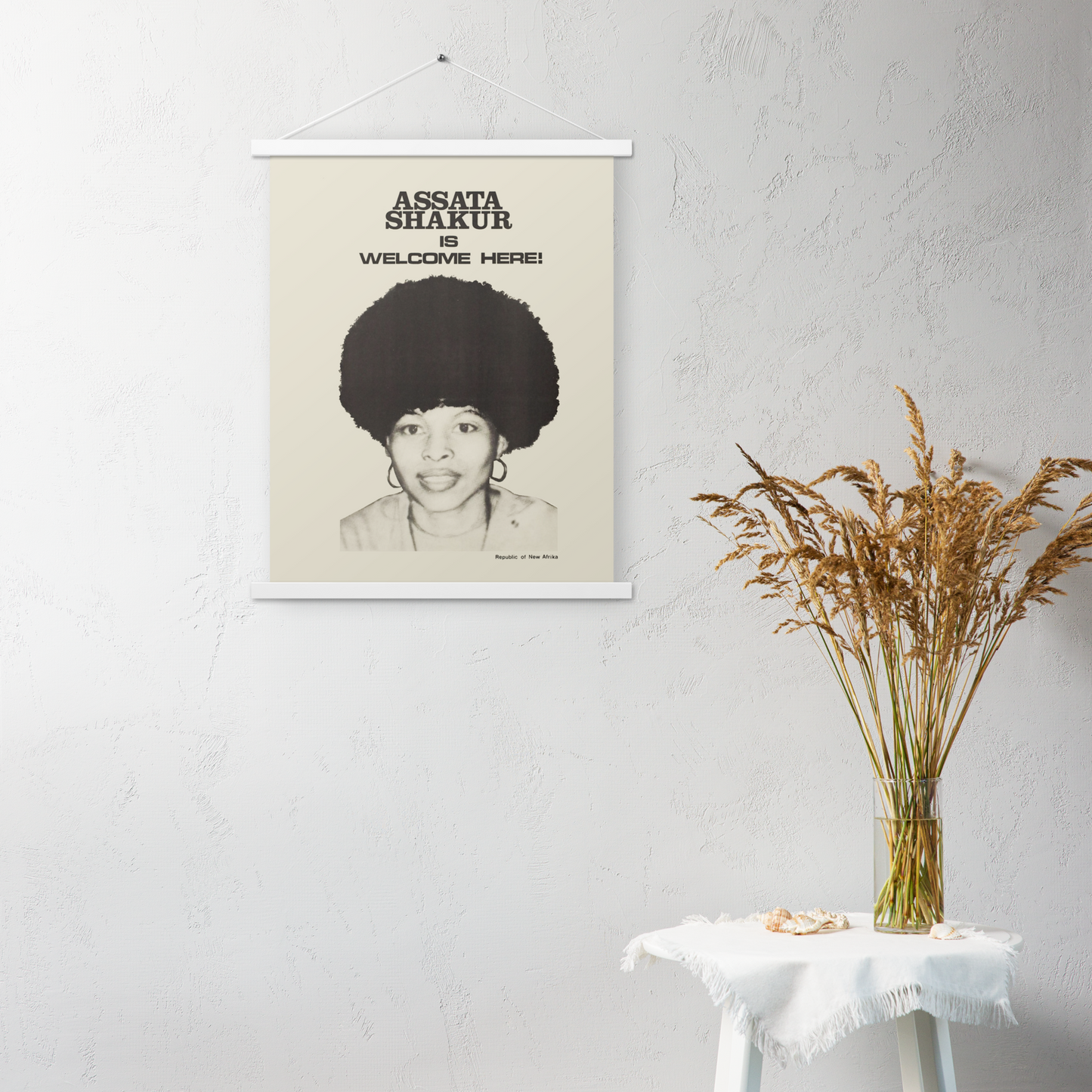 Assata is Welcome Here Vintage Poster with Hanger