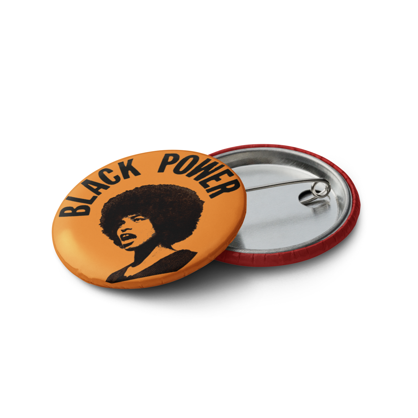 Vintage Power to the People Pin-back Buttons (Set of 5)
