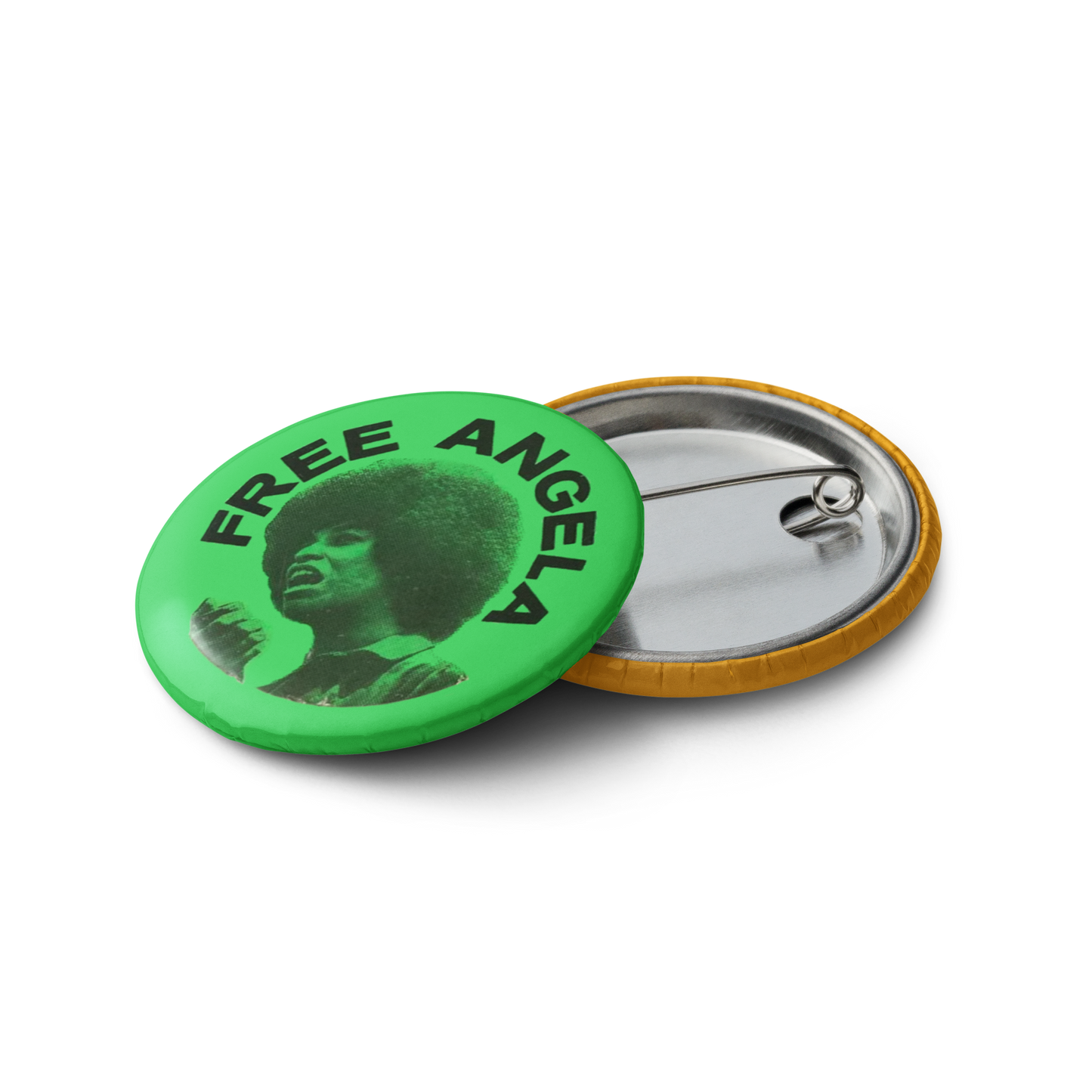 Vintage Angela Davis Pin-back Buttons (Set of 5)