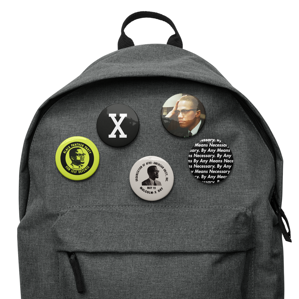 Malcolm X Pin-back Buttons (Set of 5)