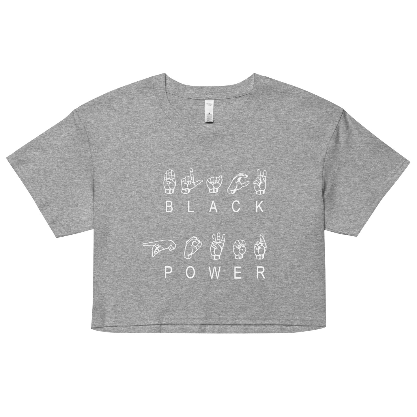 Black Power ASL Crop Top