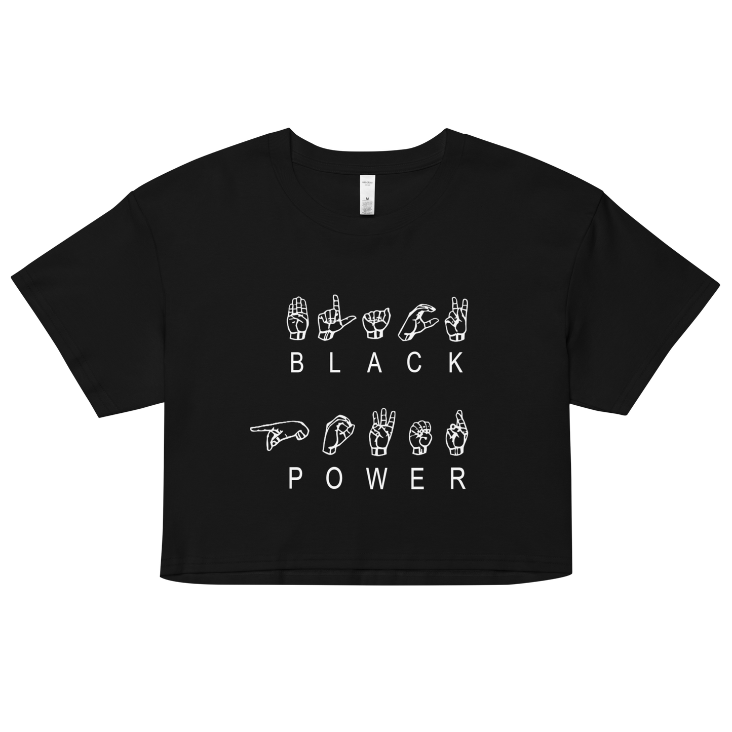 Black Power ASL Crop Top