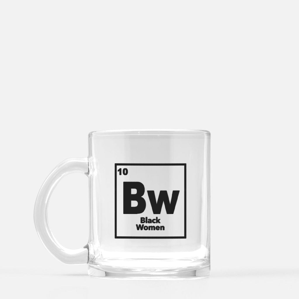 Black Women Element Glass Mug