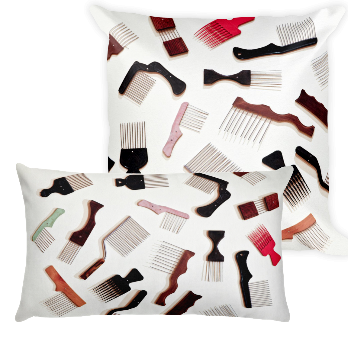 Afro Picks Throw Pillow