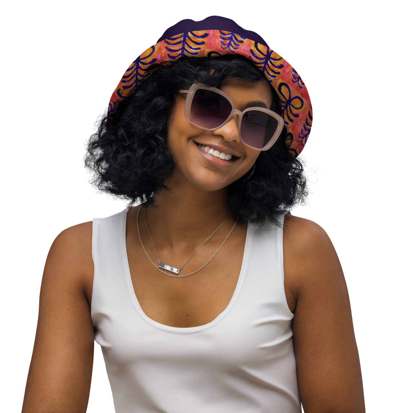 Aya Print Reversible Bucket Hat