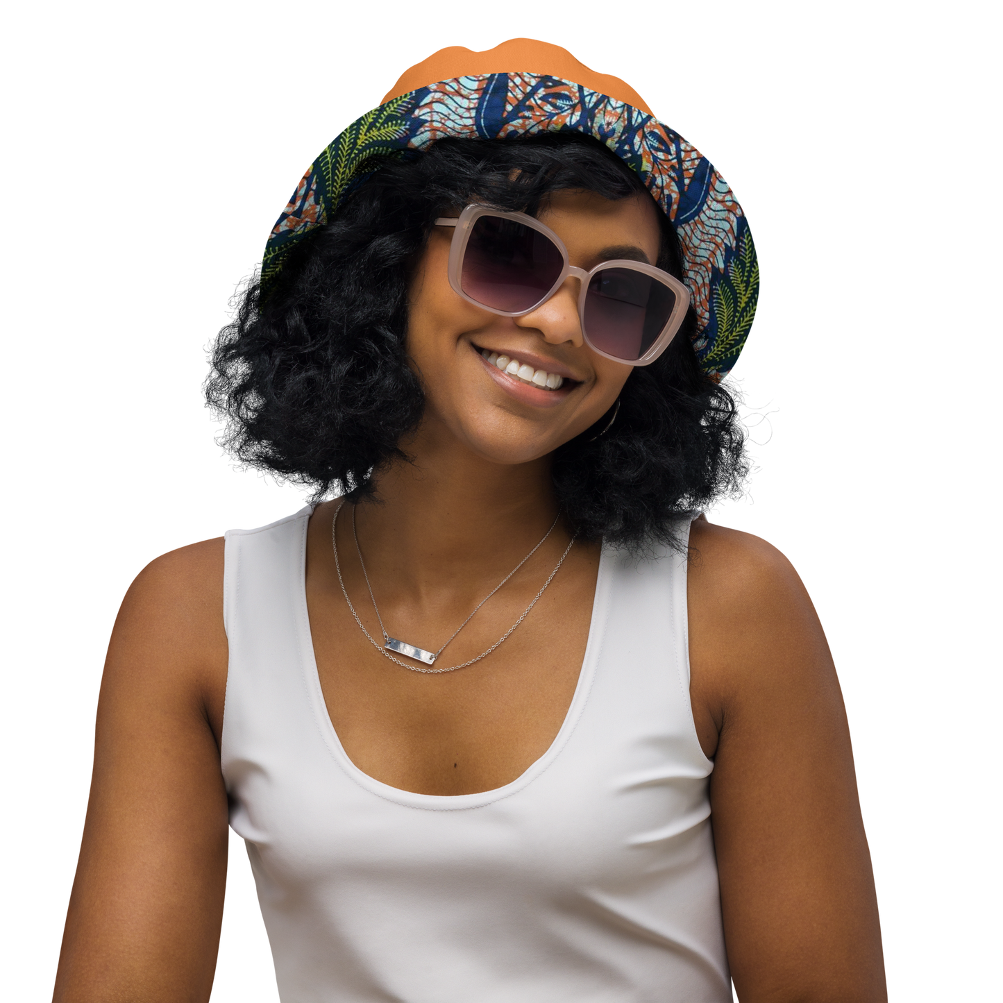 Leaftrail Print Reversible Bucket Hat