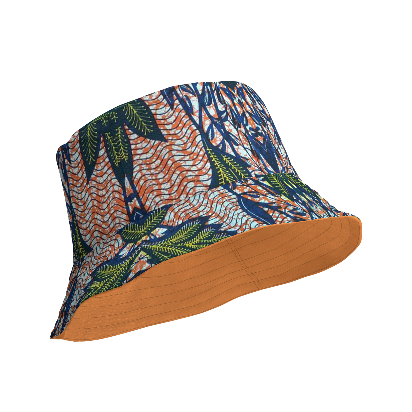 Leaftrail Print Reversible Bucket Hat