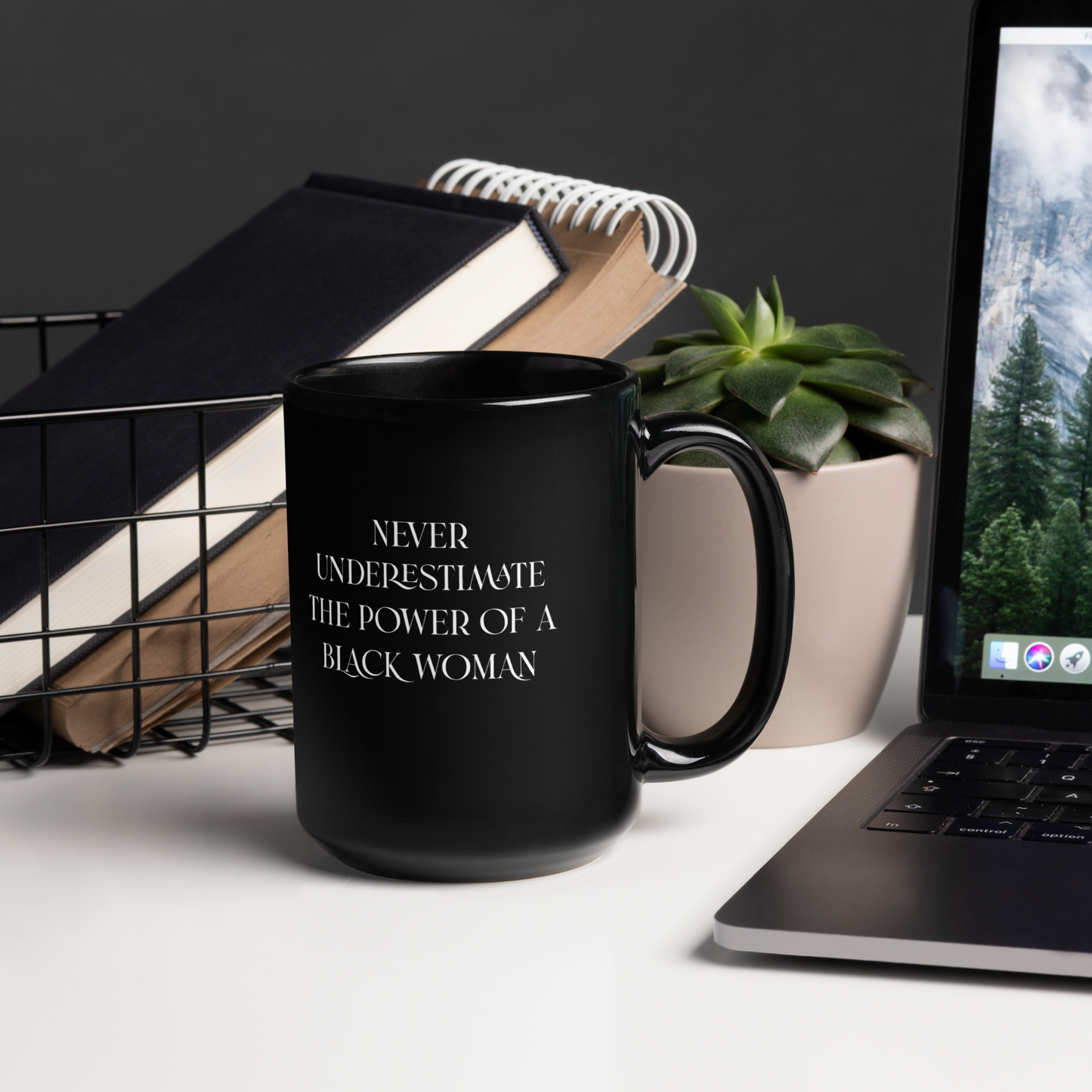 Never Underestimate the Power of a Black Woman Mug