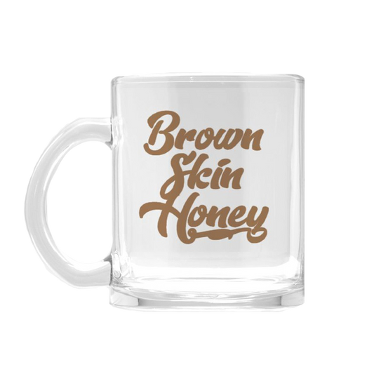 Brown Skin Honey Glass Mug
