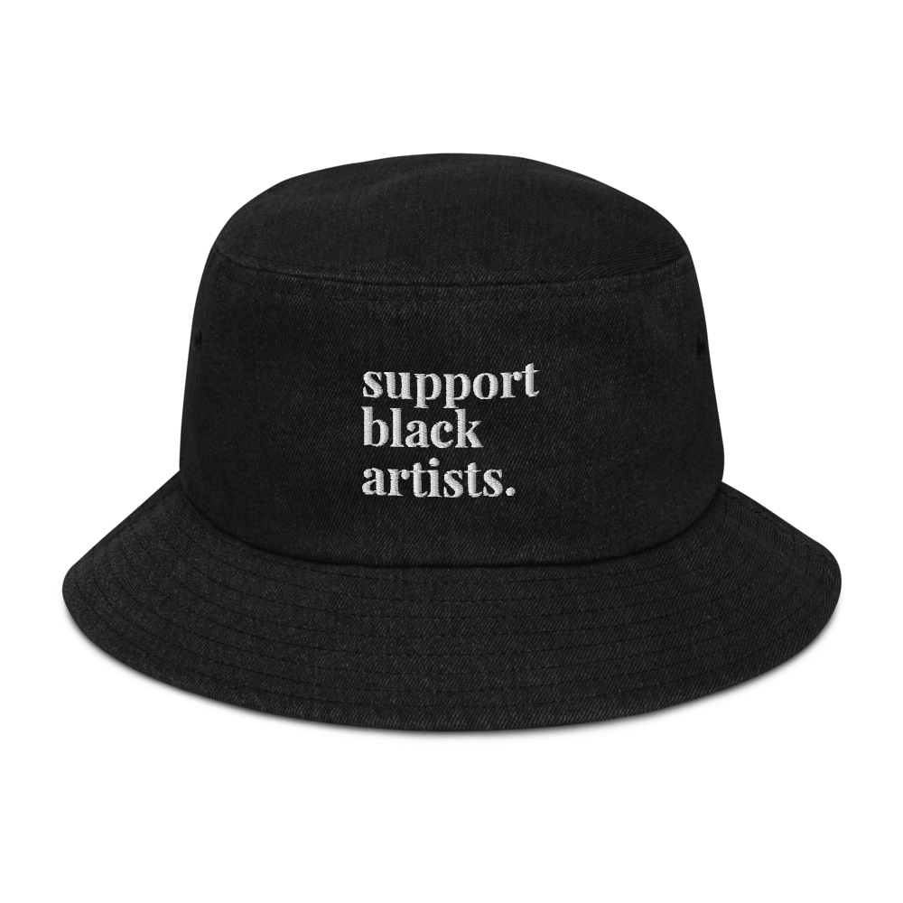 Support Black Artists Denim Bucket Hat