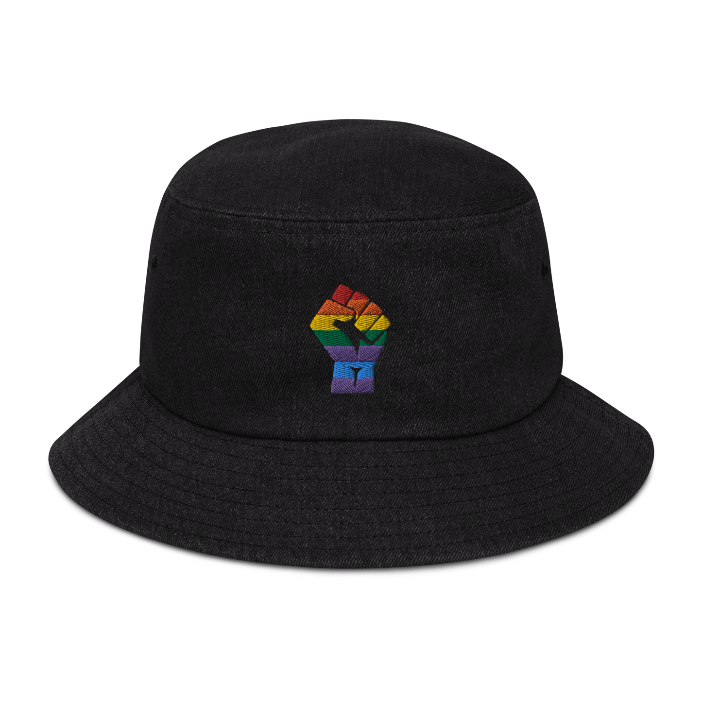 Black Power Pride Denim Bucket Hat