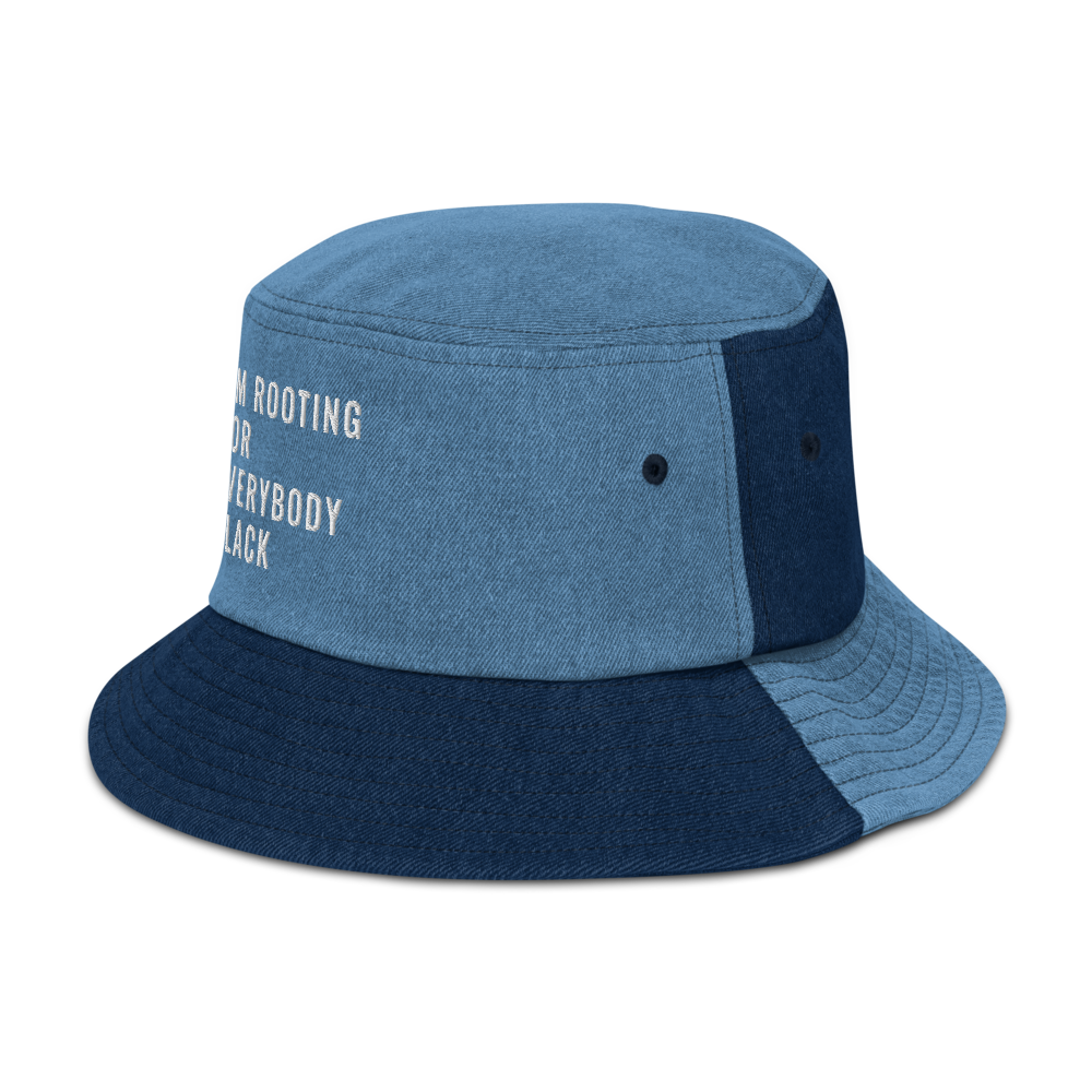 Rooting For Everyone Black Denim Bucket Hat