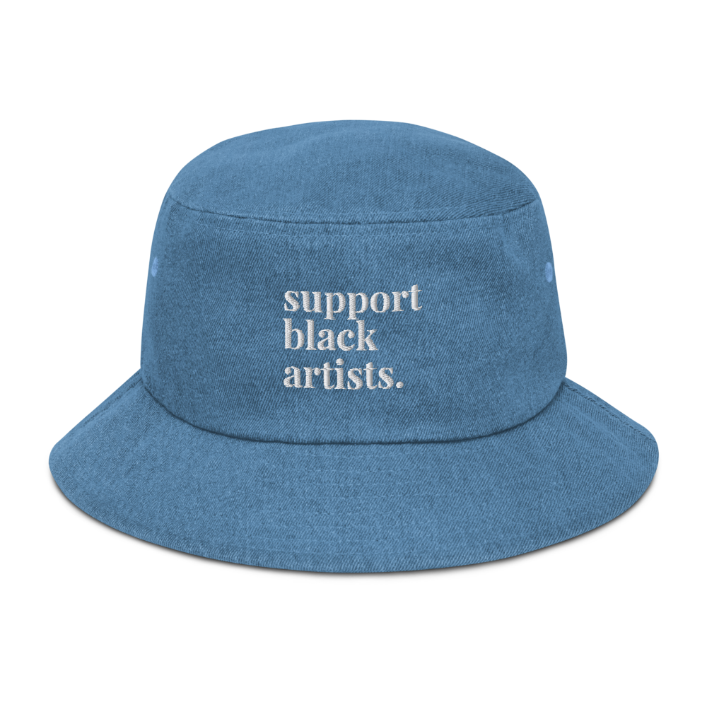 Support Black Artists Denim Bucket Hat