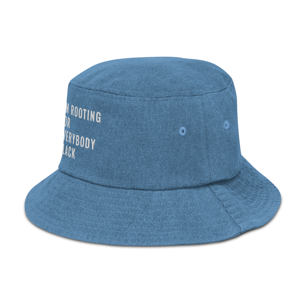 Rooting For Everyone Black Denim Bucket Hat