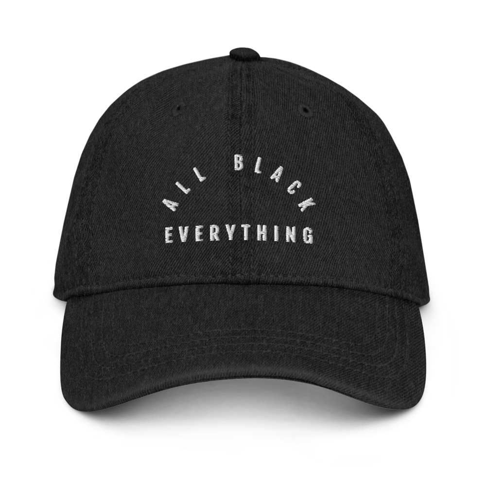 All Black Everything Denim Dad Hat