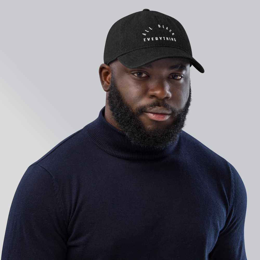 All Black Everything Denim Dad Hat