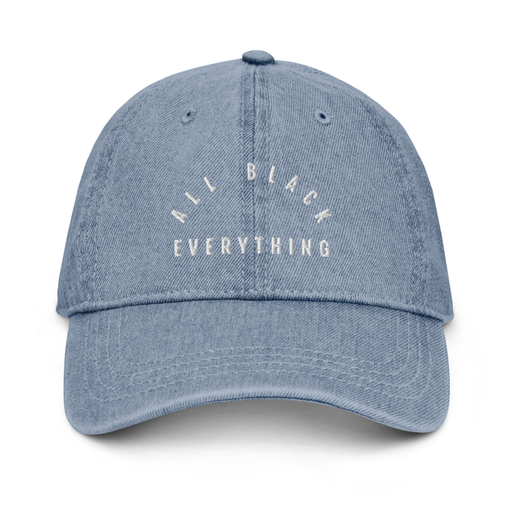 All Black Everything Denim Dad Hat