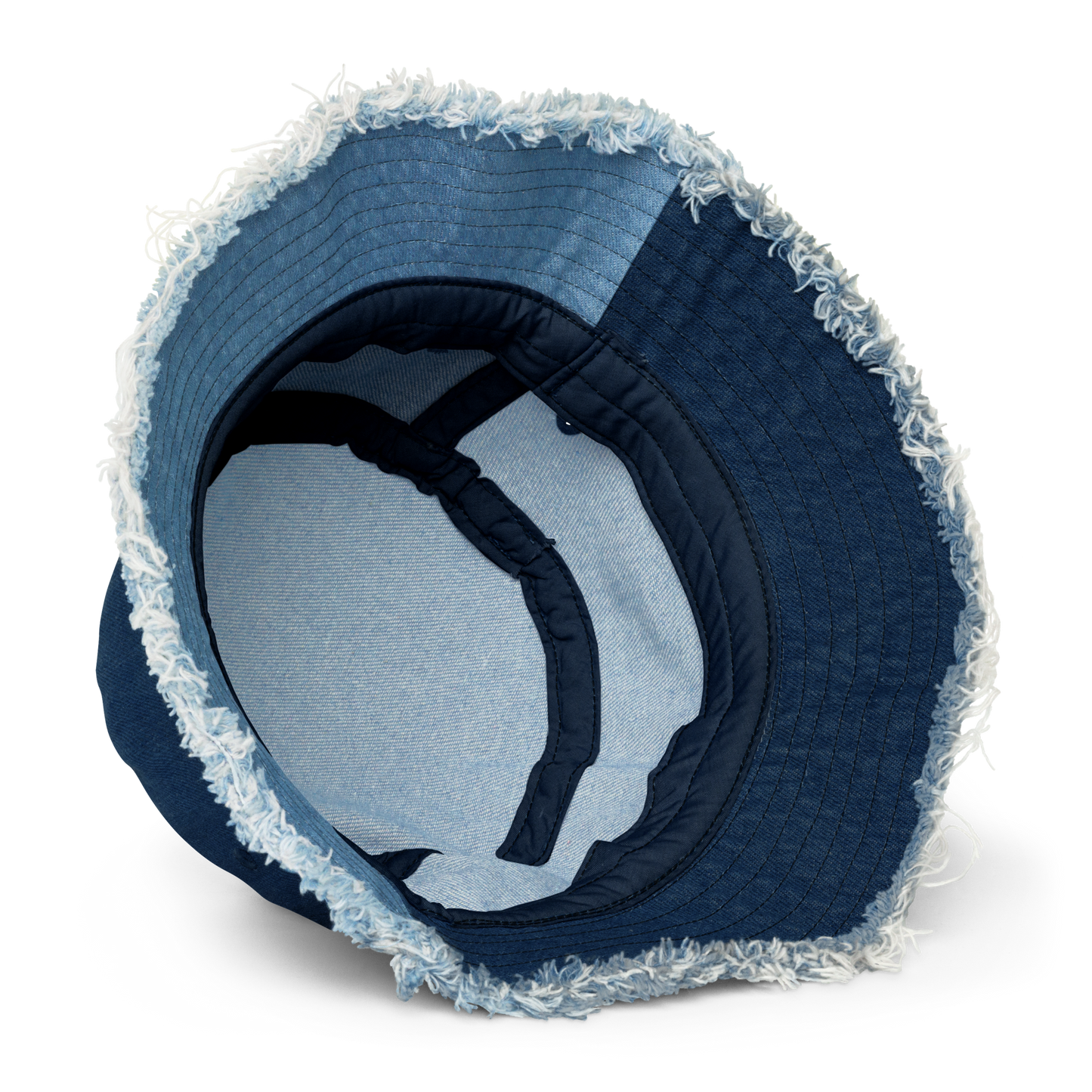 More Powerful Than Two Cleopatras Distressed Denim Bucket Hat