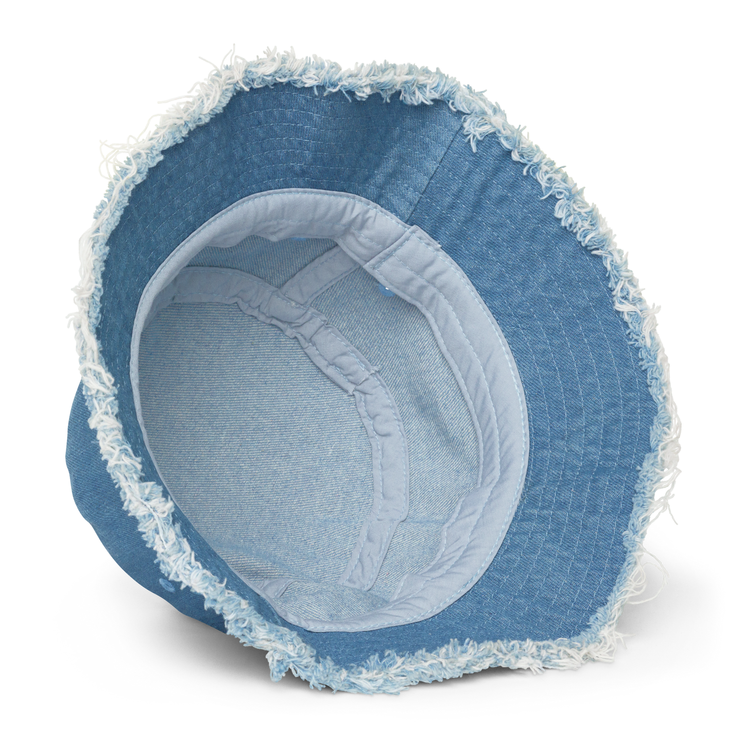 More Powerful Than Two Cleopatras Distressed Denim Bucket Hat