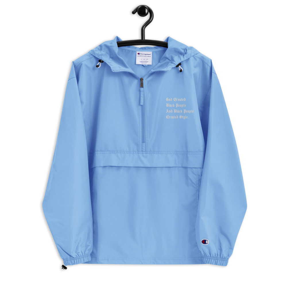 Black People Created Style Embroidered Champion Pullover Jacket