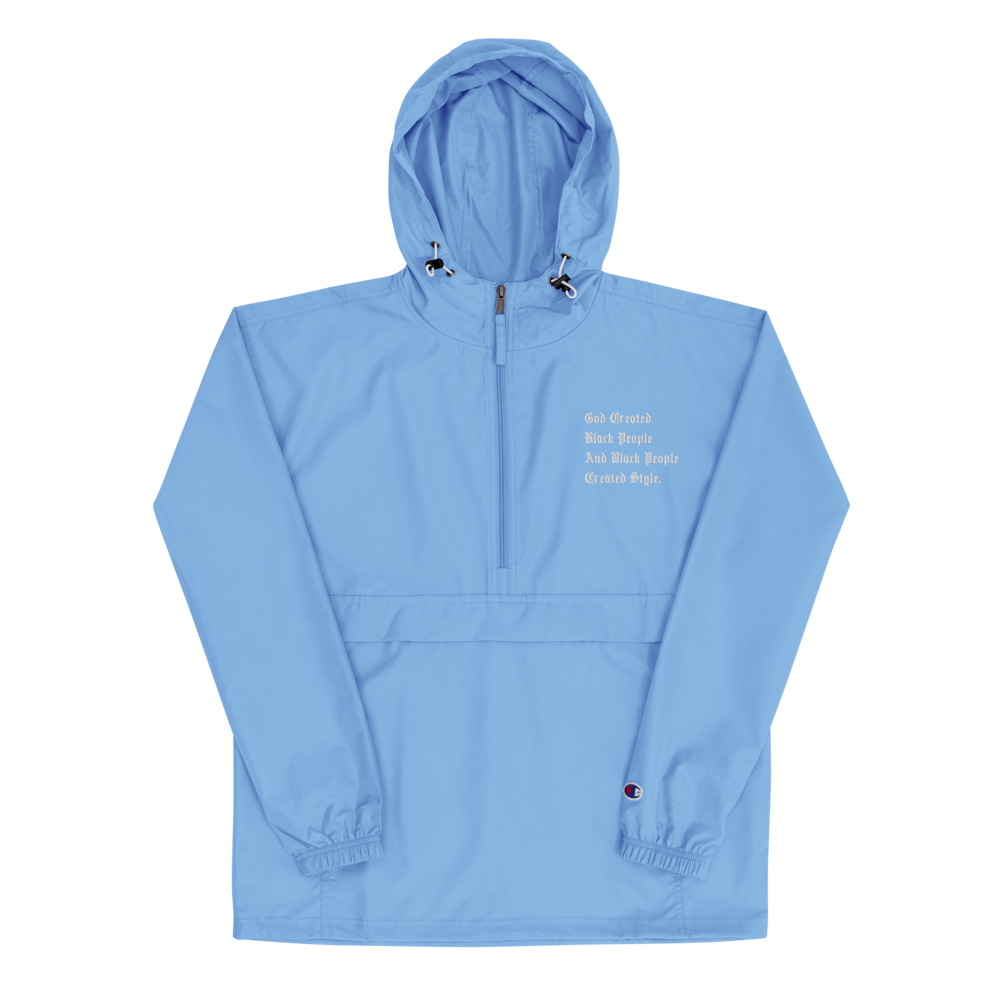 Black People Created Style Embroidered Champion Pullover Jacket