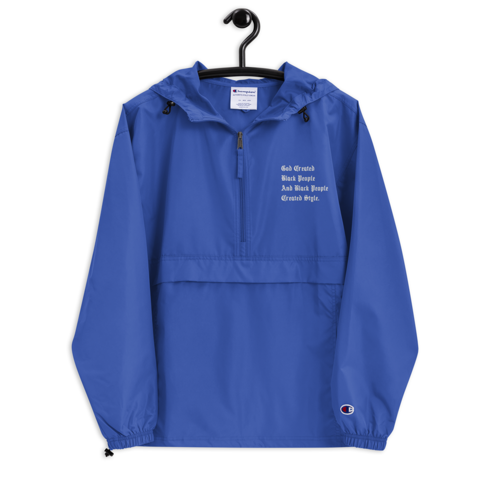 Black People Created Style Embroidered Champion Pullover Jacket