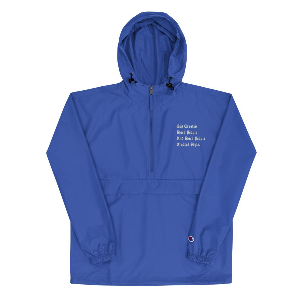 Black People Created Style Embroidered Champion Pullover Jacket