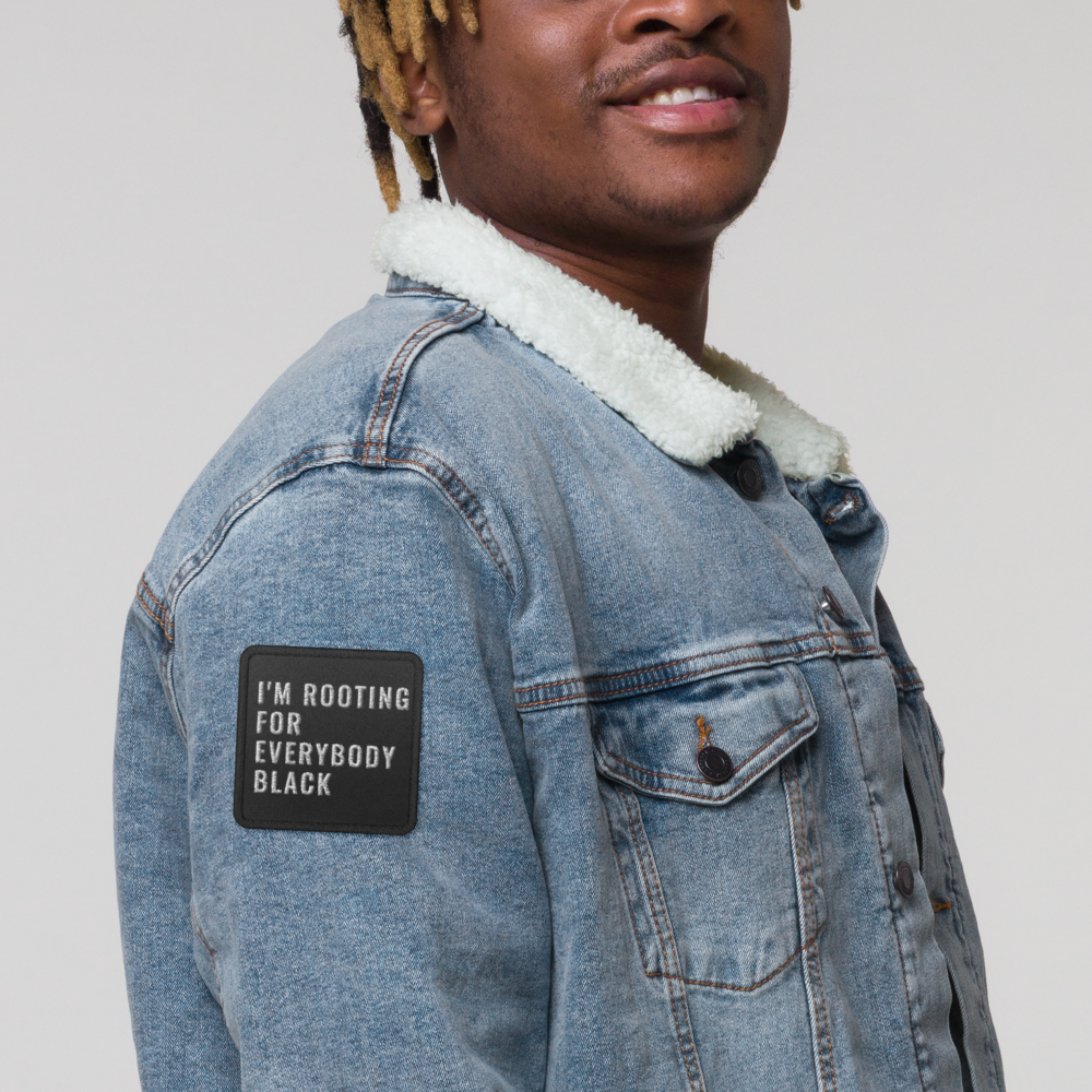 Rooting For Everybody Black Embroidered Patch