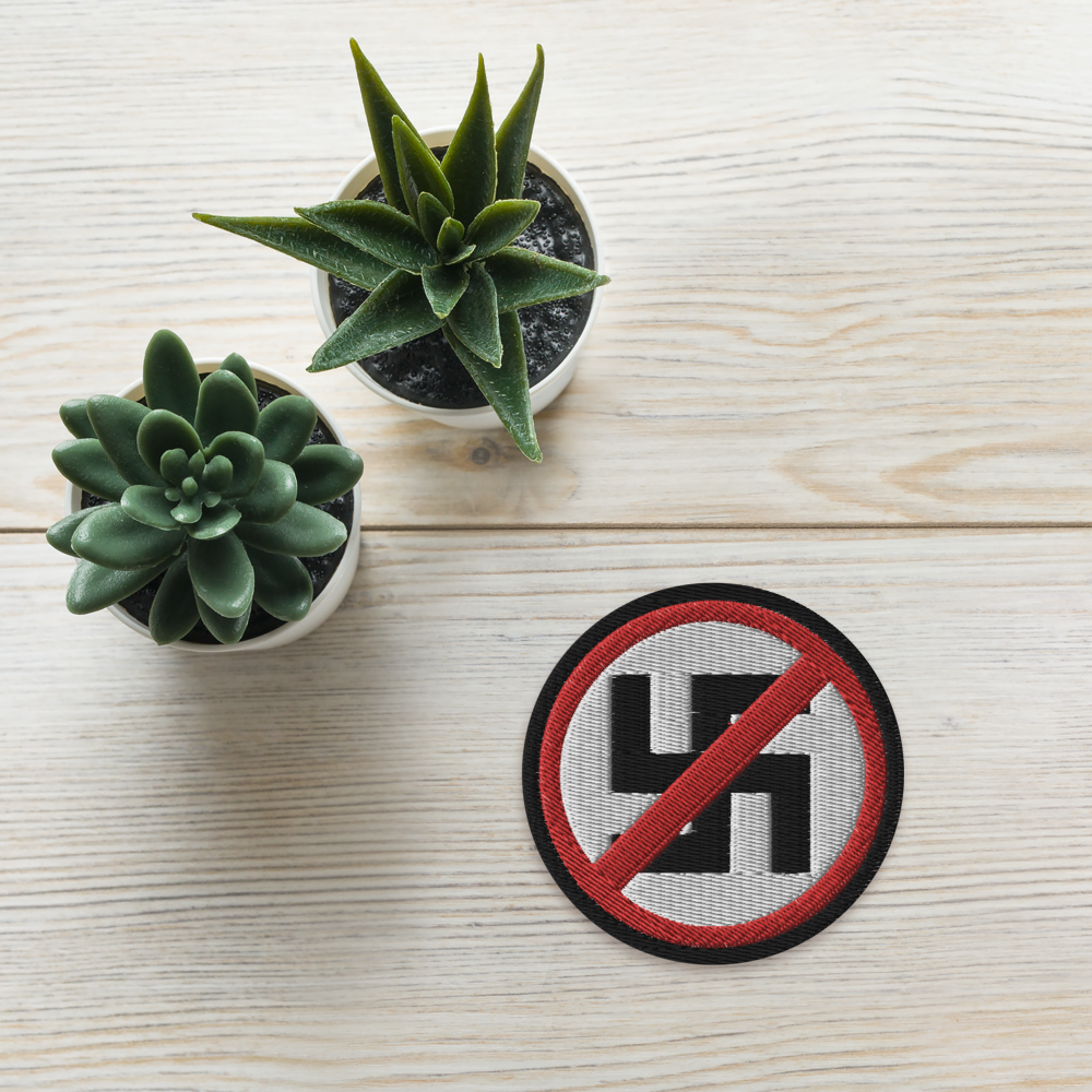 Anti-Nazi Embroidered Patch