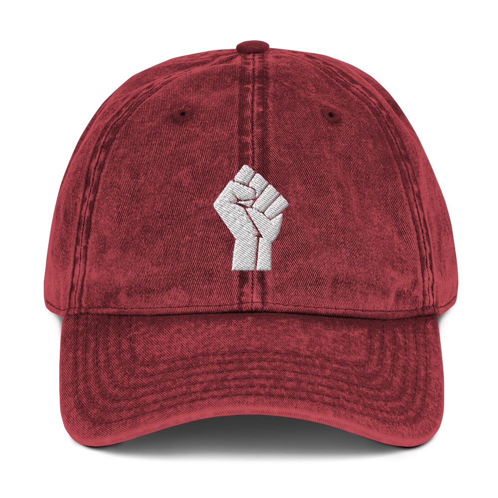 Black Power Washed Vintage Dad Hat
