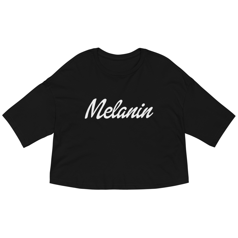 Melanin Barbie Loose Drop Shoulder Crop Top