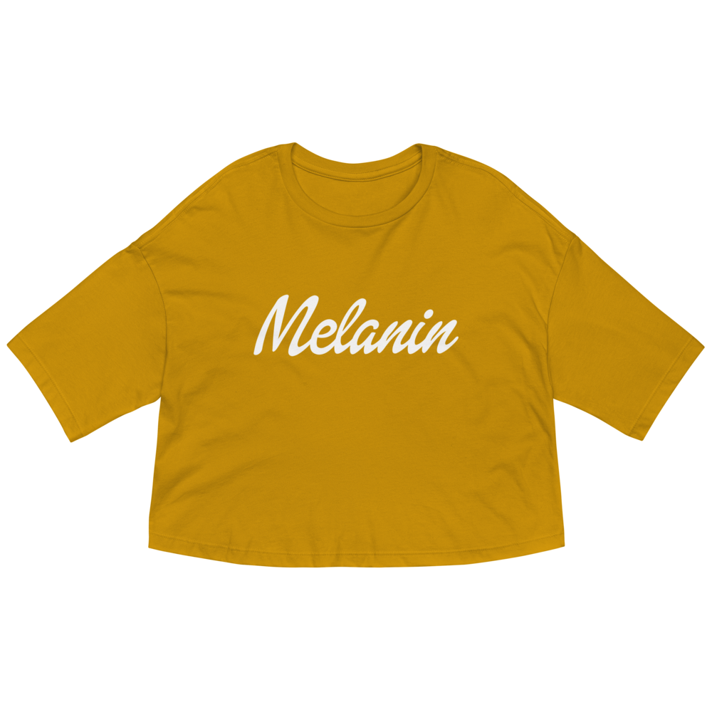 Melanin Barbie Loose Drop Shoulder Crop Top