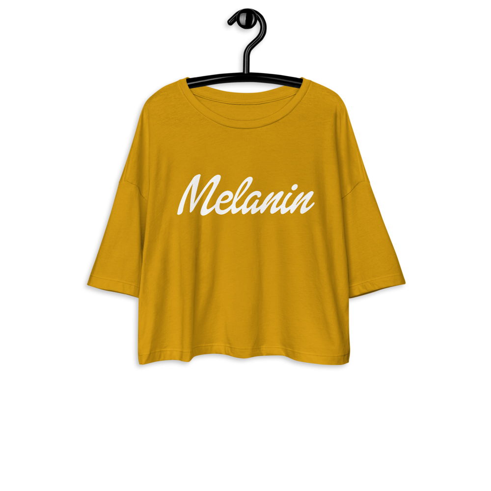 Melanin Barbie Loose Drop Shoulder Crop Top