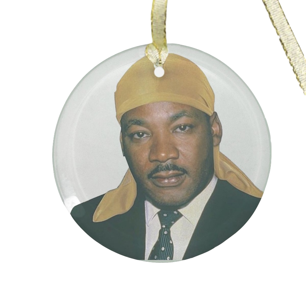 Durag MLK Glass Ornament
