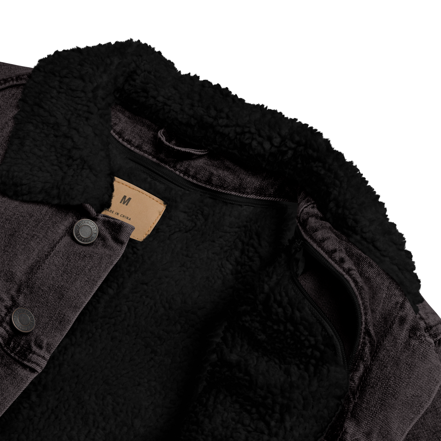 It's A Beautiful Day To Be Black Sherpa Denim Jacket