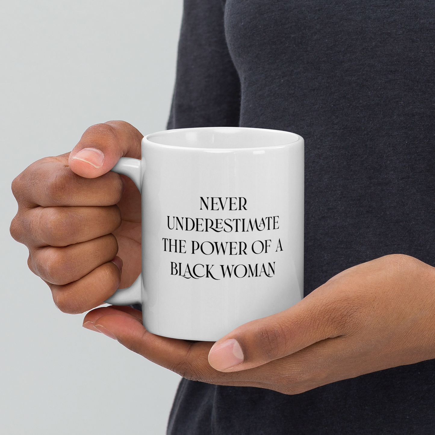 Never Underestimate the Power of a Black Woman Mug
