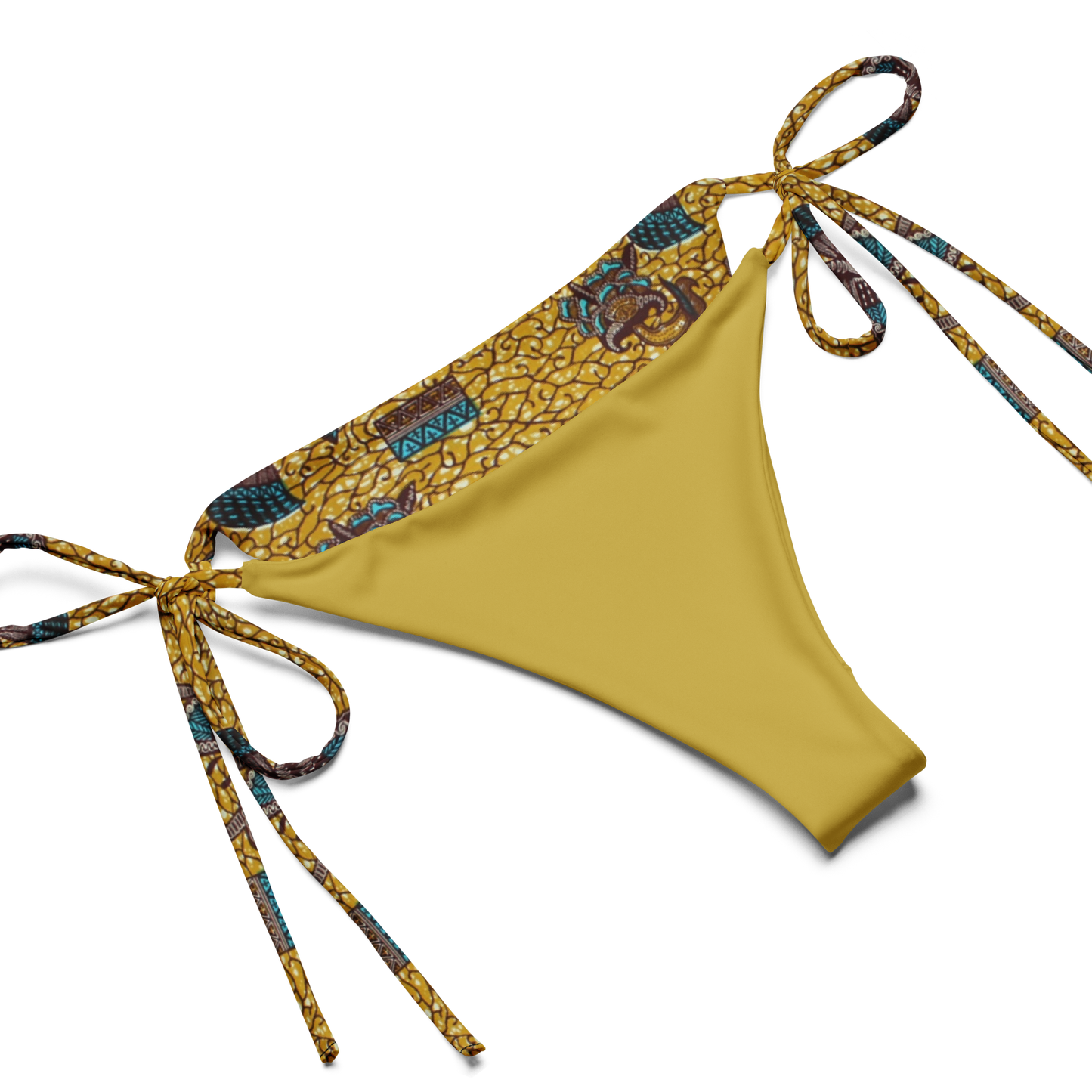 Butterfly Ankara Print Recycled String Bikini