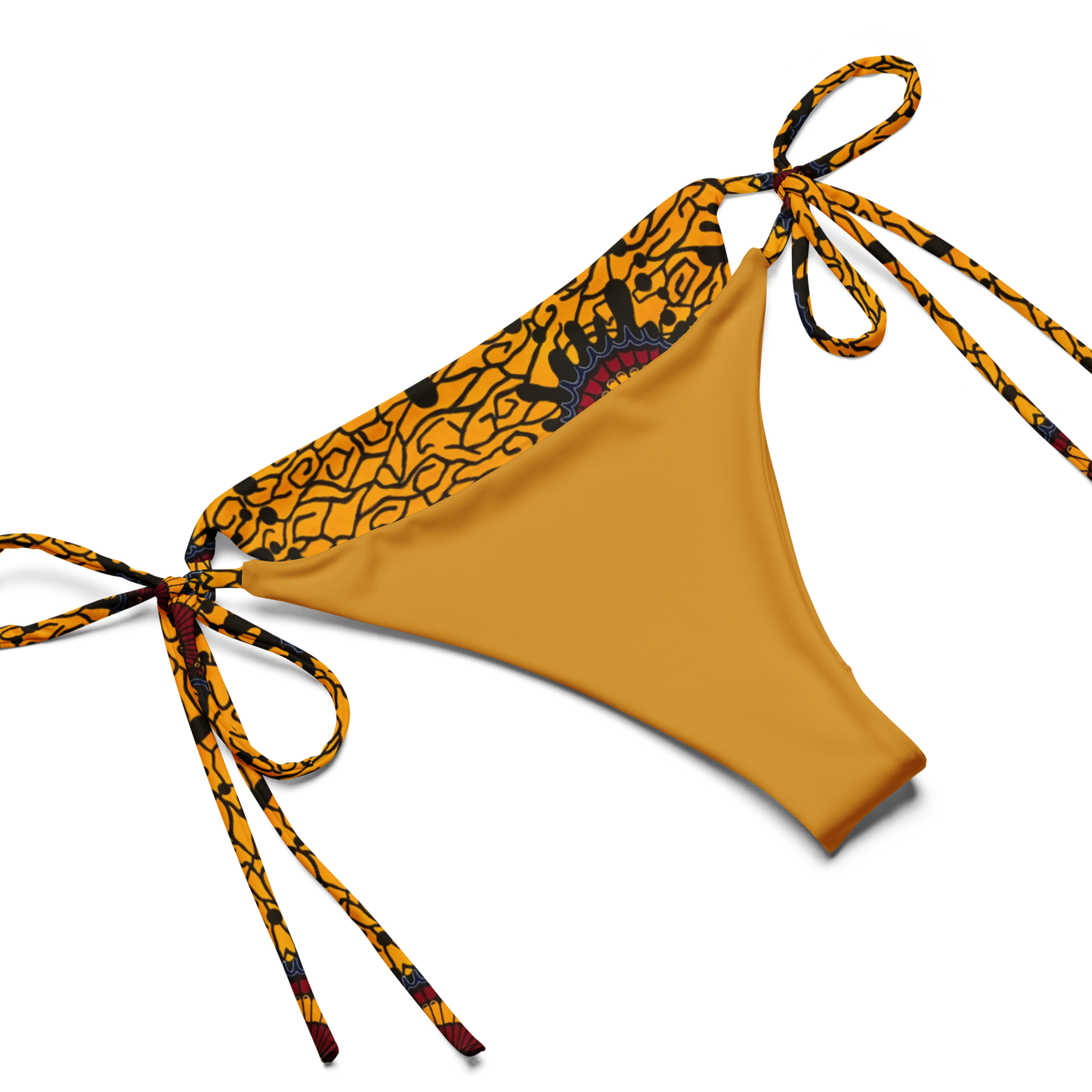 Seashell Ankara Print Recycled String Bikini