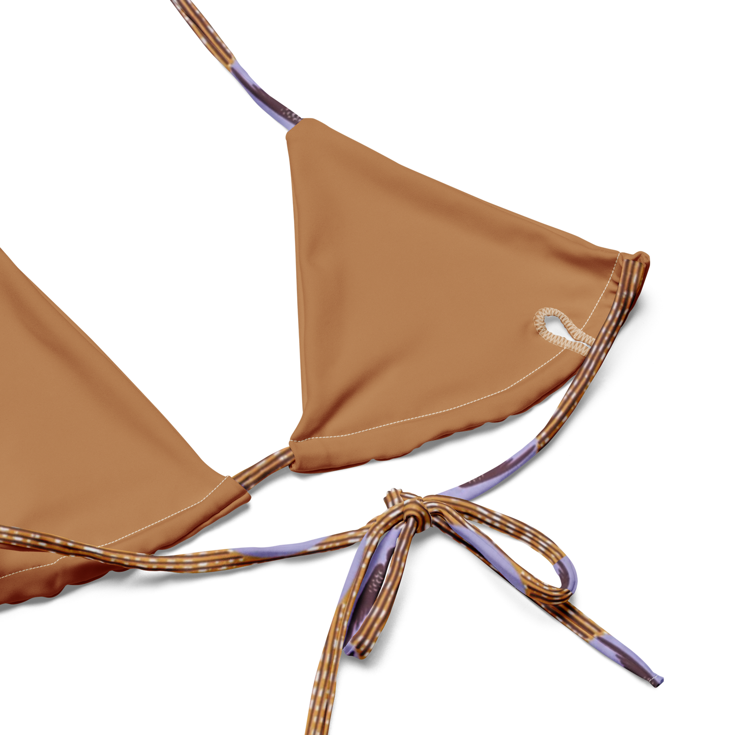 Caramel Speedbird Print Recycled String Bikini