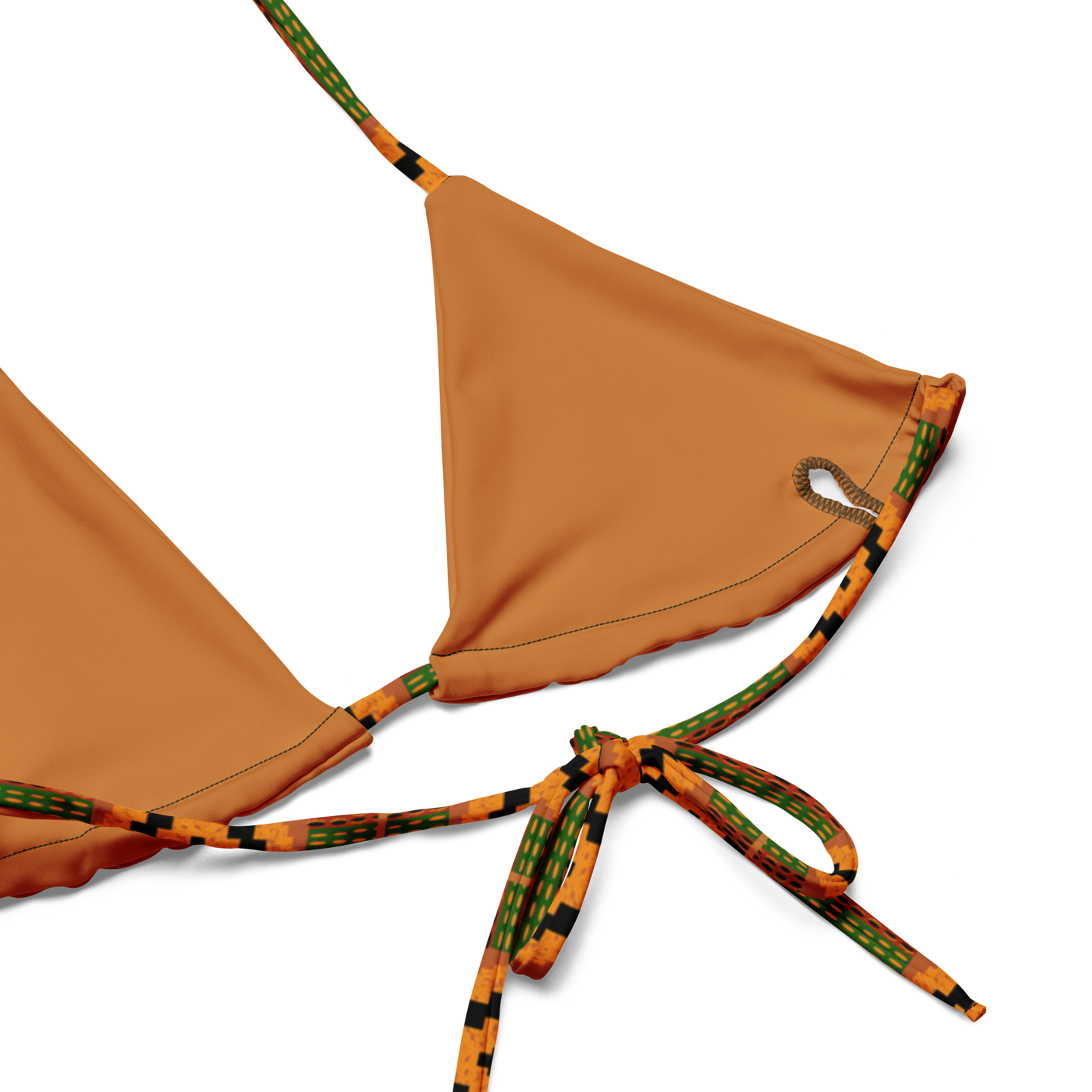 Kente Print Recycled String Bikini