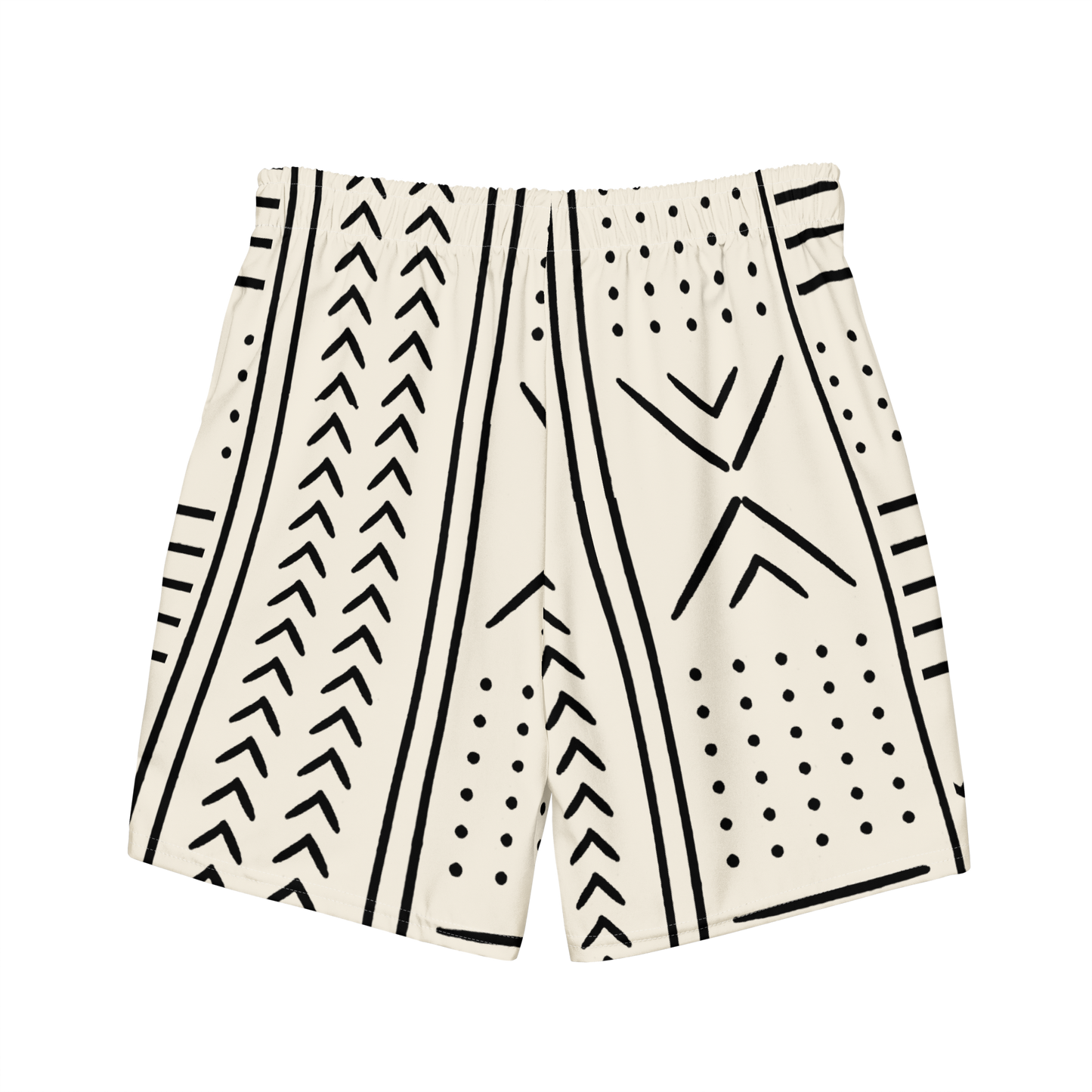 Mudcloth Print Recycled Swim Trunks