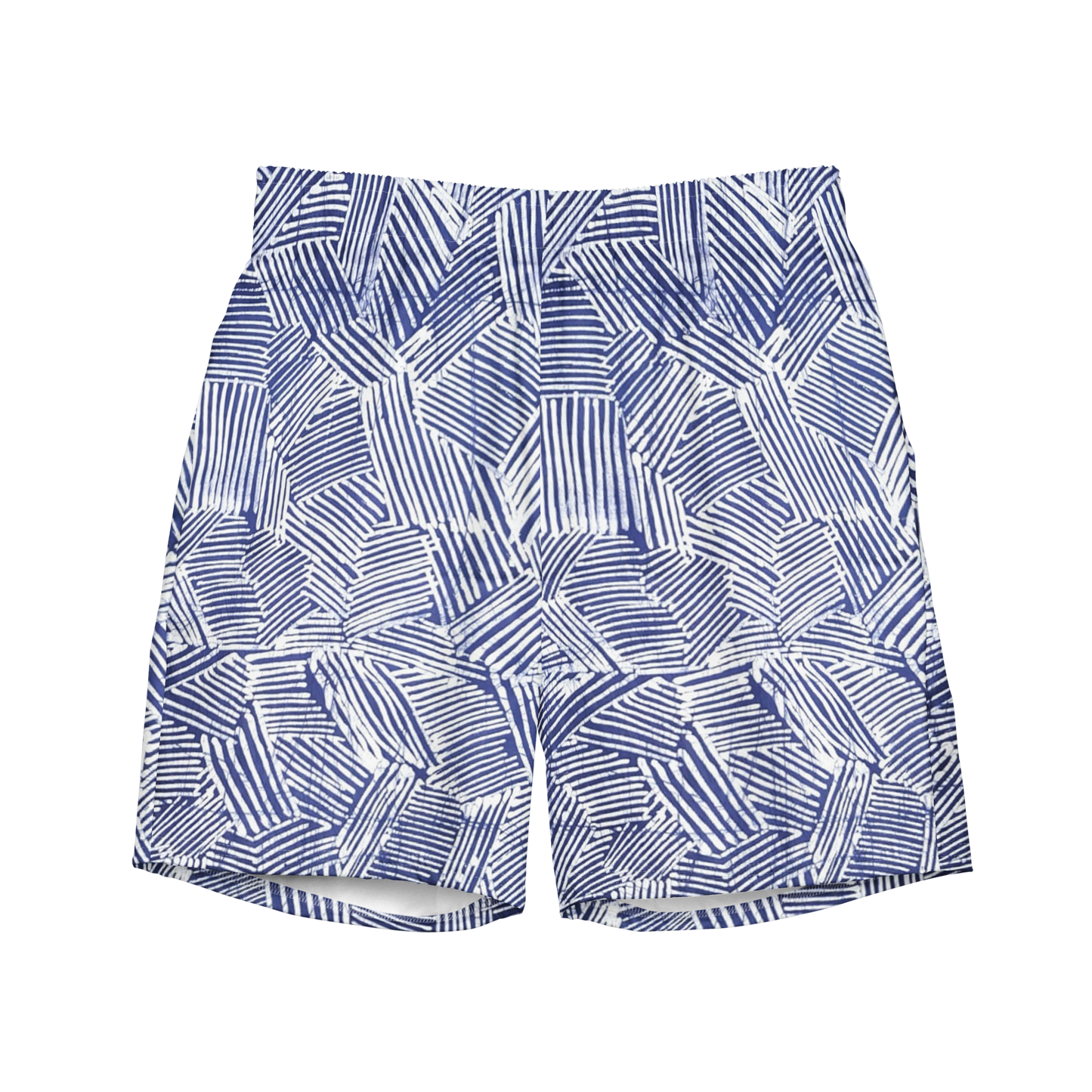 Blue Hatch Batik Print Recycled Swim Trunks