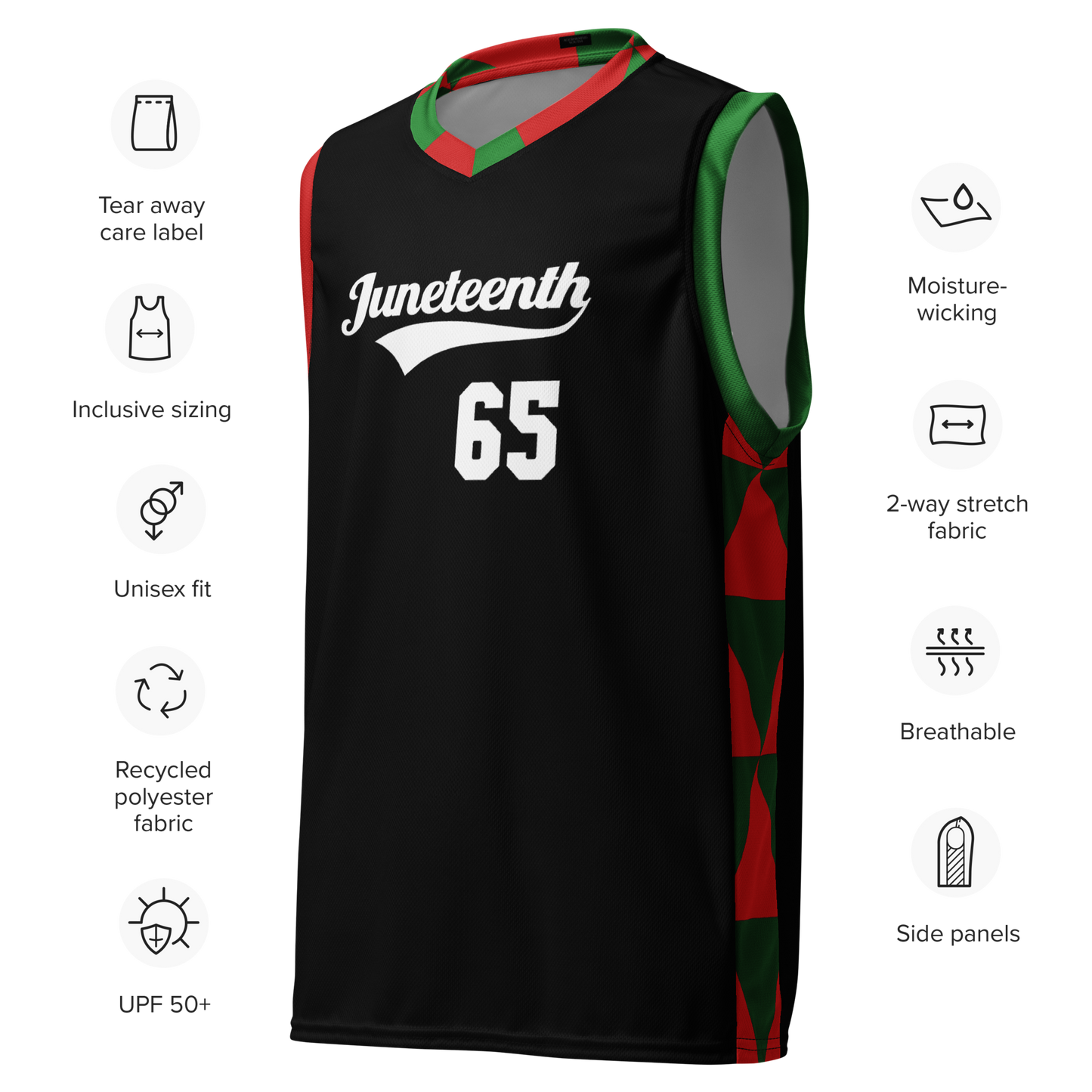 Juneteenth Recycled Basketball Jersey