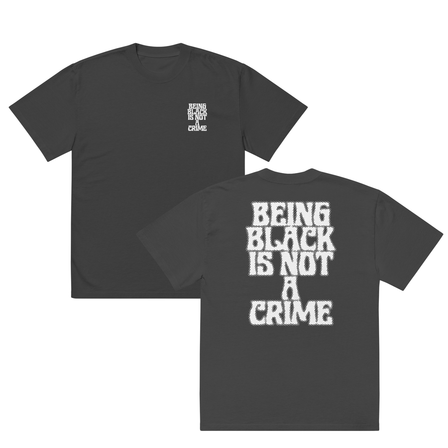 Being Black is Not a Crime Oversized Faded T-Shirt