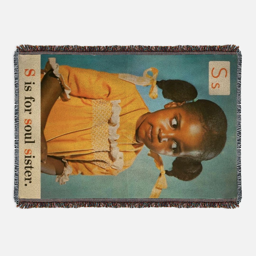 S is for Soul Sister Vintage Woven Blanket