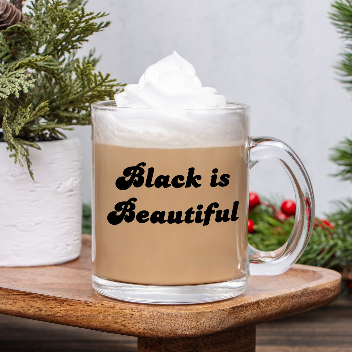 Black is Beautiful Glass Mug