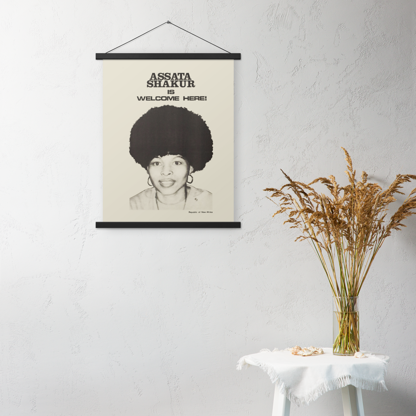 Assata is Welcome Here Vintage Poster with Hanger